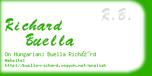 richard buella business card